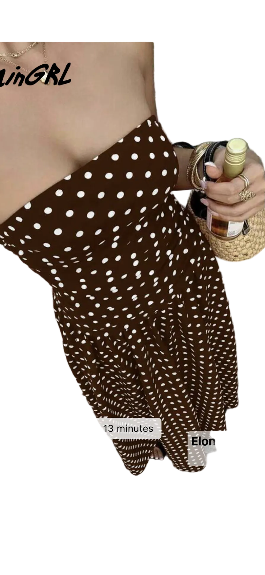 Polka Dot Bandeau Dress