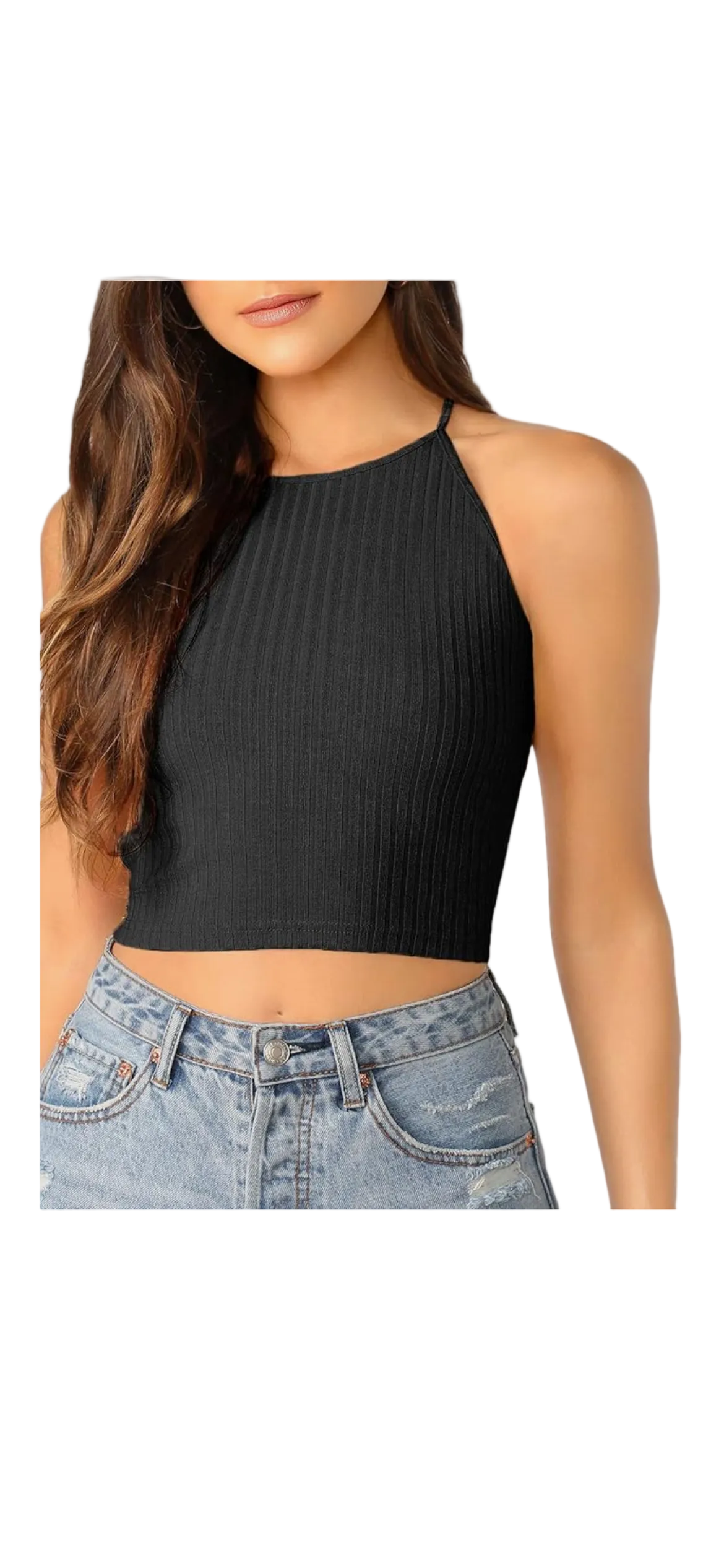 Backless Lace-Up Crop Top