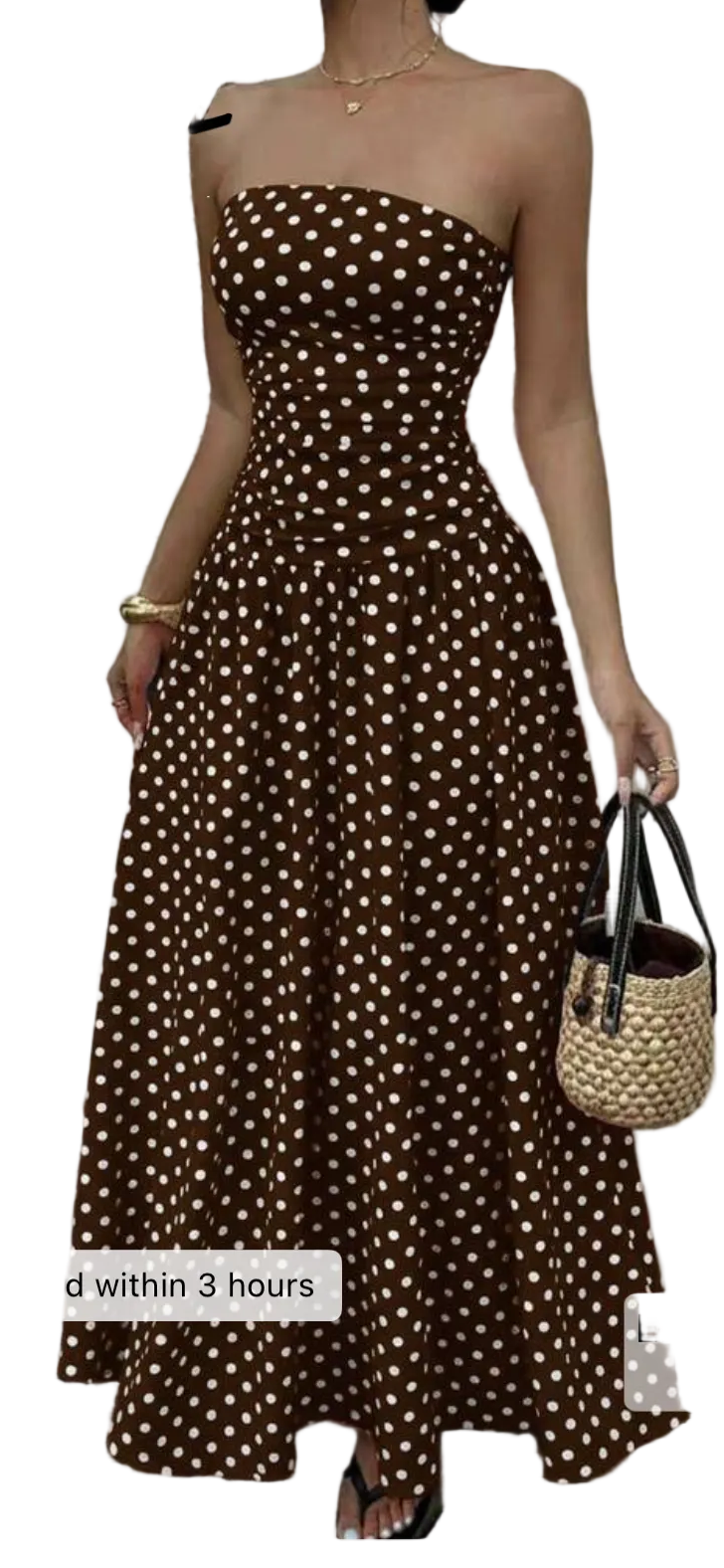 Polka Dot Bandeau Dress