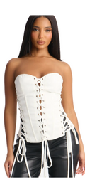 Lace-Up Corset Mini Dress