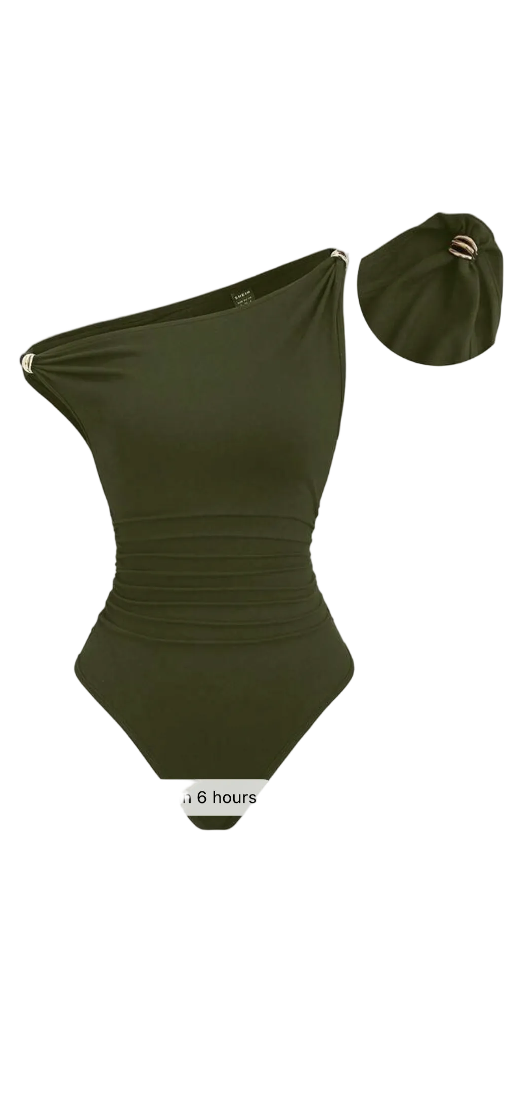 Asymmetric Ruched Bodysuit