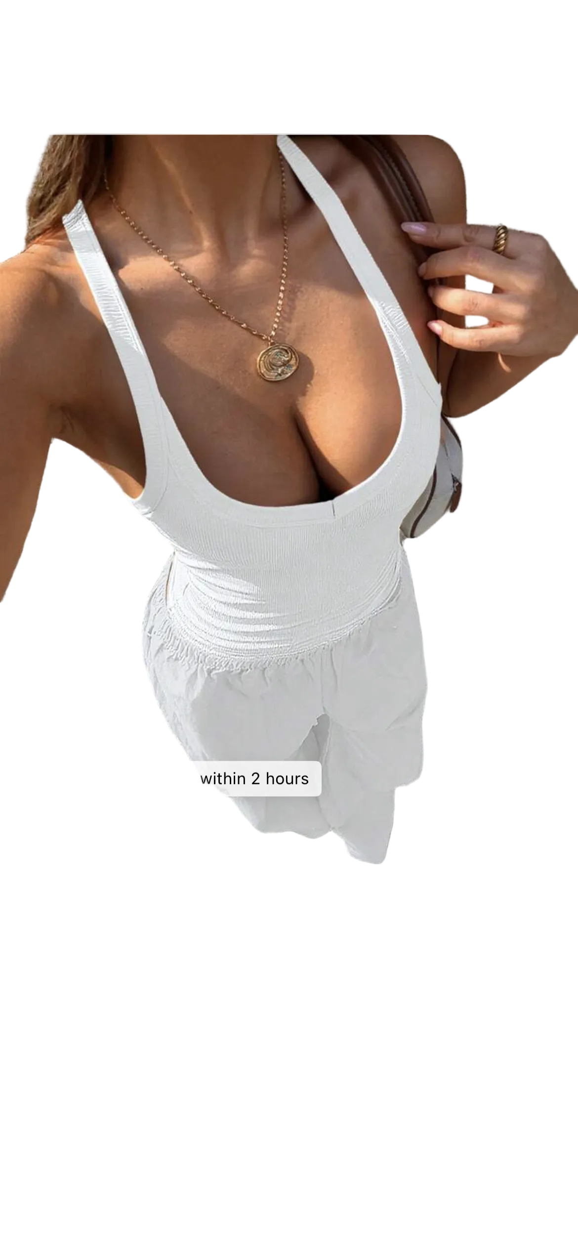 Ribbed Backless Halter Top