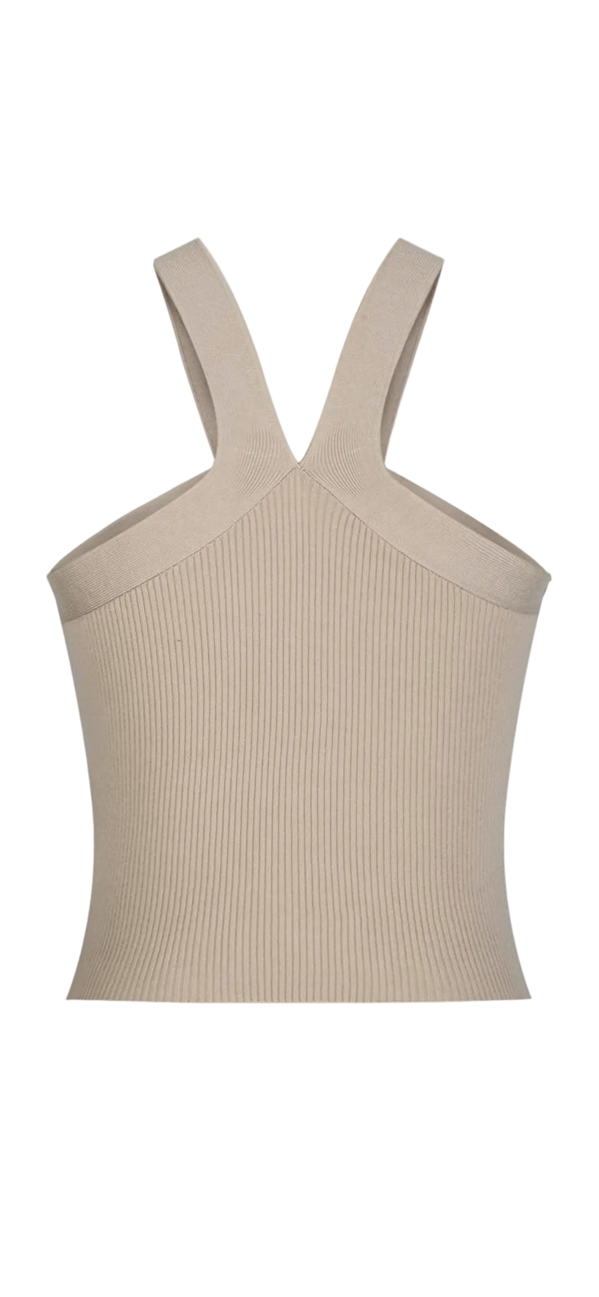 Ribbed Halter Crop Top
