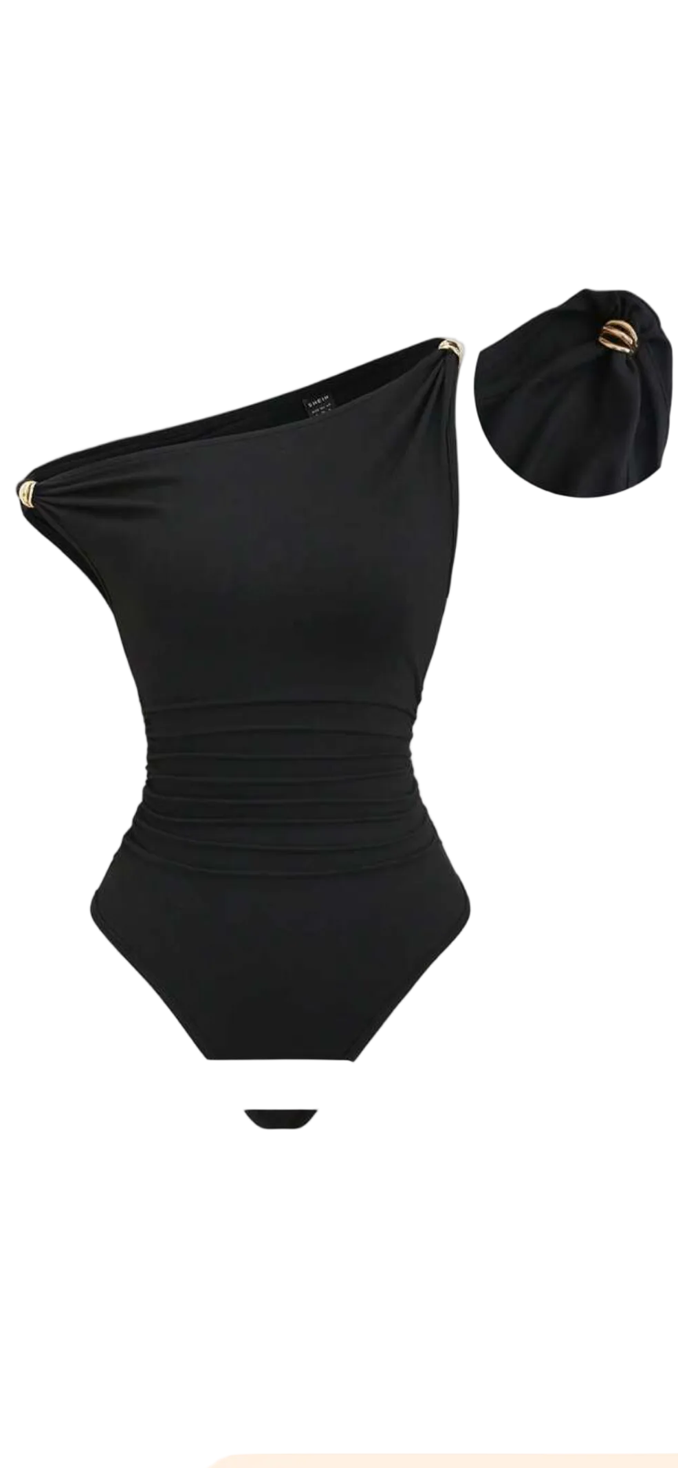 Asymmetric Ruched Bodysuit