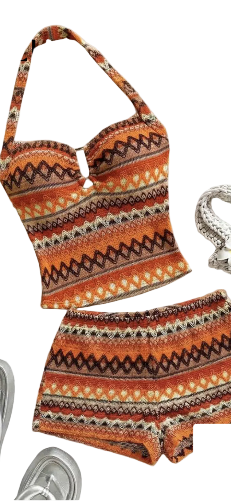 Soleia Multicolor Knit Jacquard Sweater – Cozy, Chic & Limited Stock