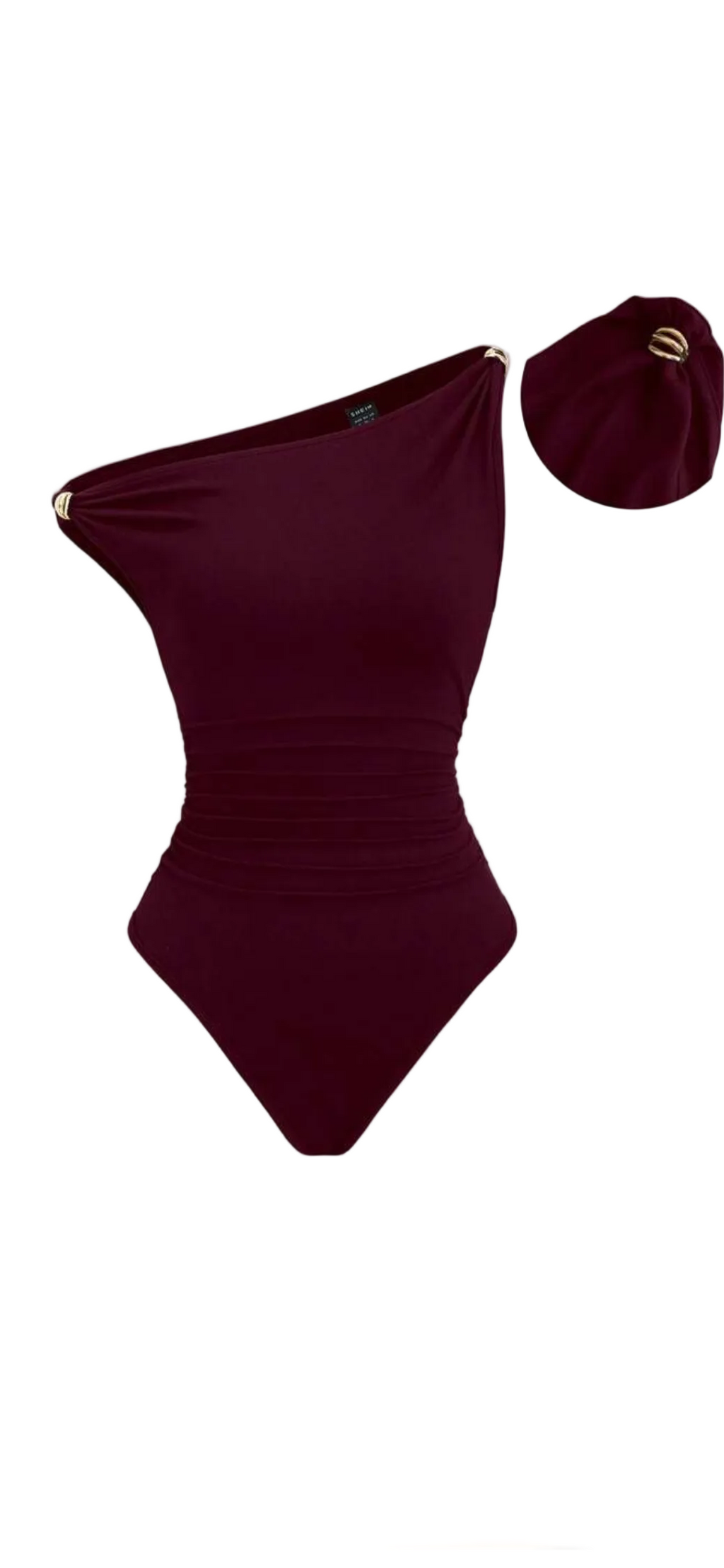 Asymmetric Ruched Bodysuit