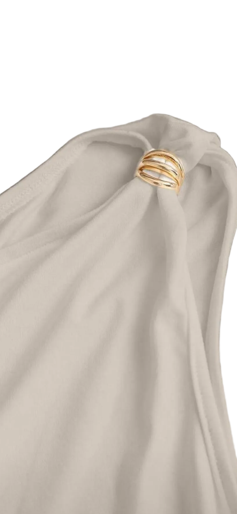 Asymmetric Ruched Bodysuit