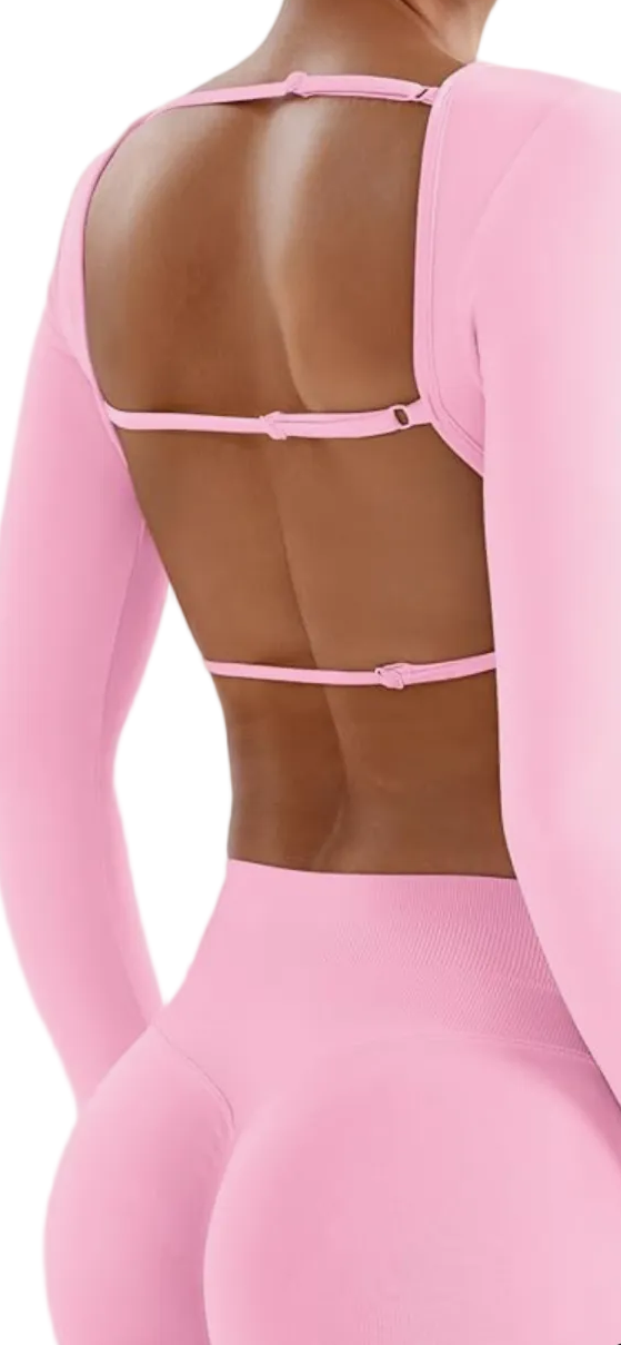 Backless Seamless Crop Top