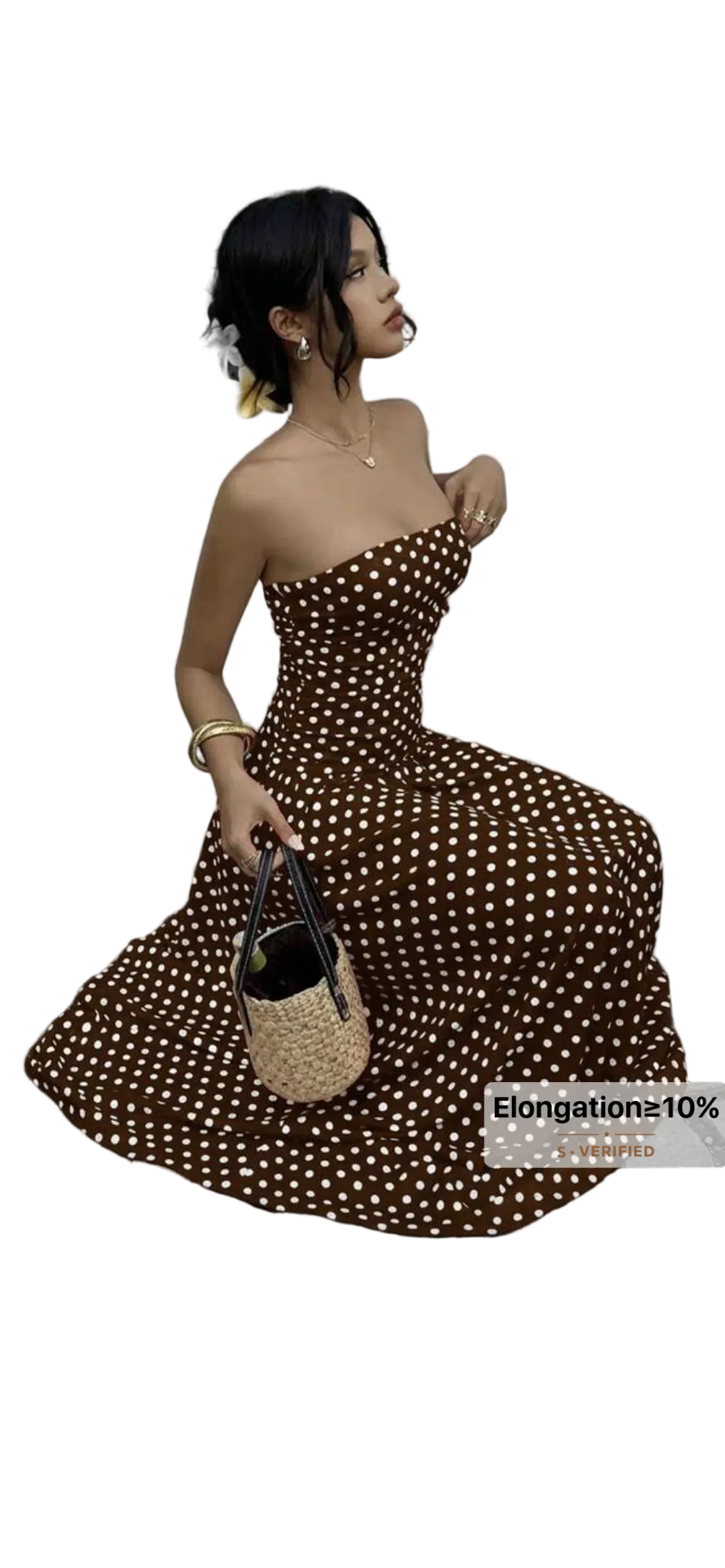 Polka Dot Bandeau Dress