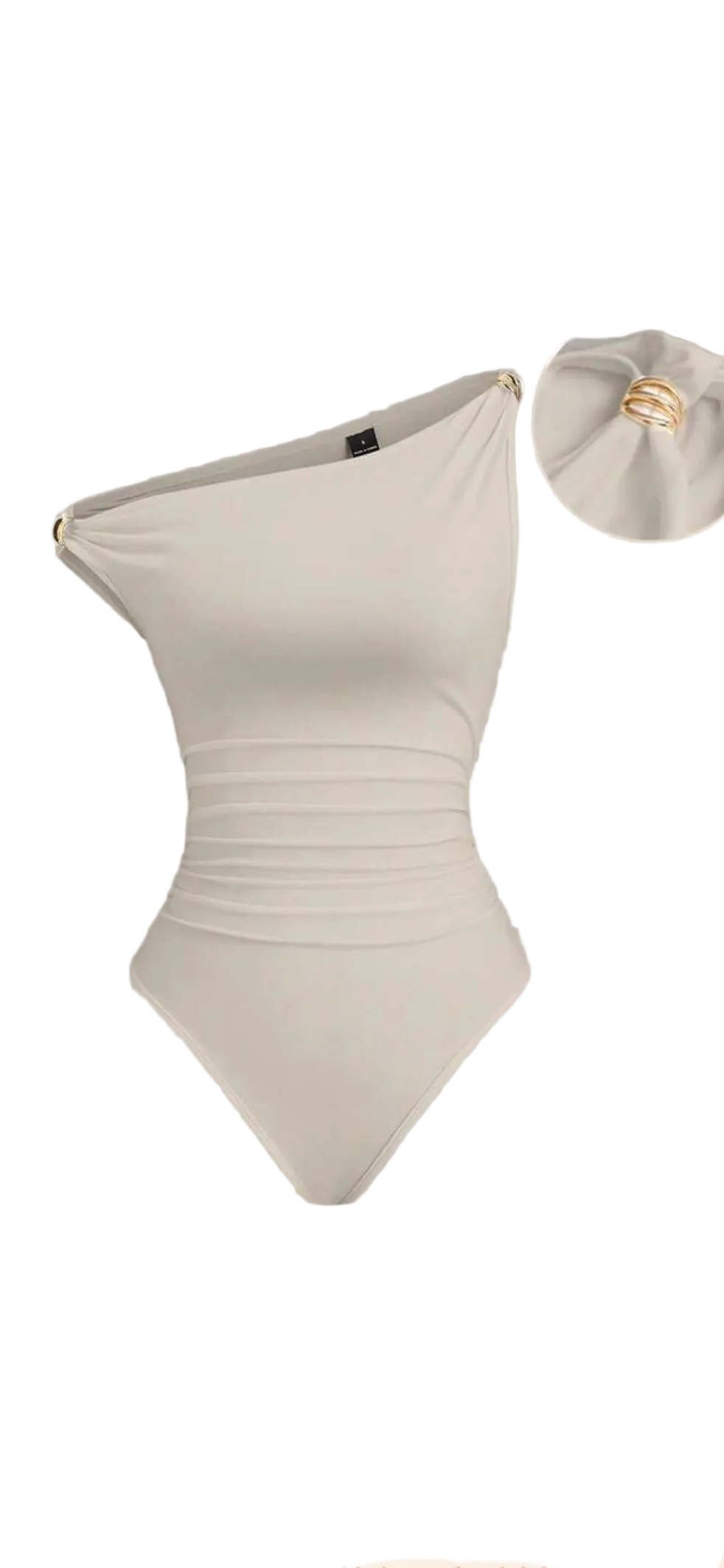 Asymmetric Ruched Bodysuit