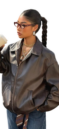 Espresso Street Faux Leather Jacket