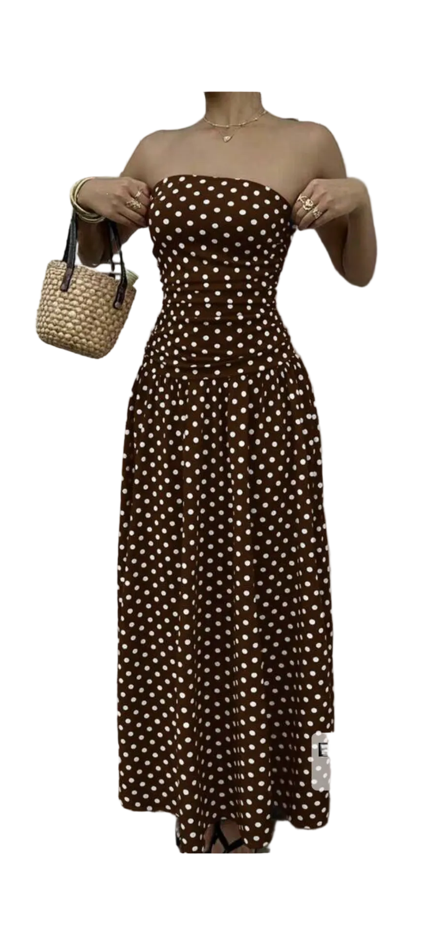 Polka Dot Bandeau Dress