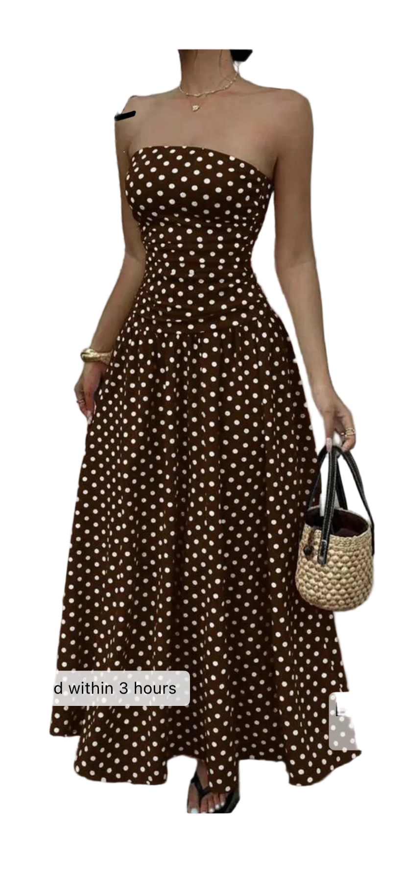 Polka Dot Bandeau Dress