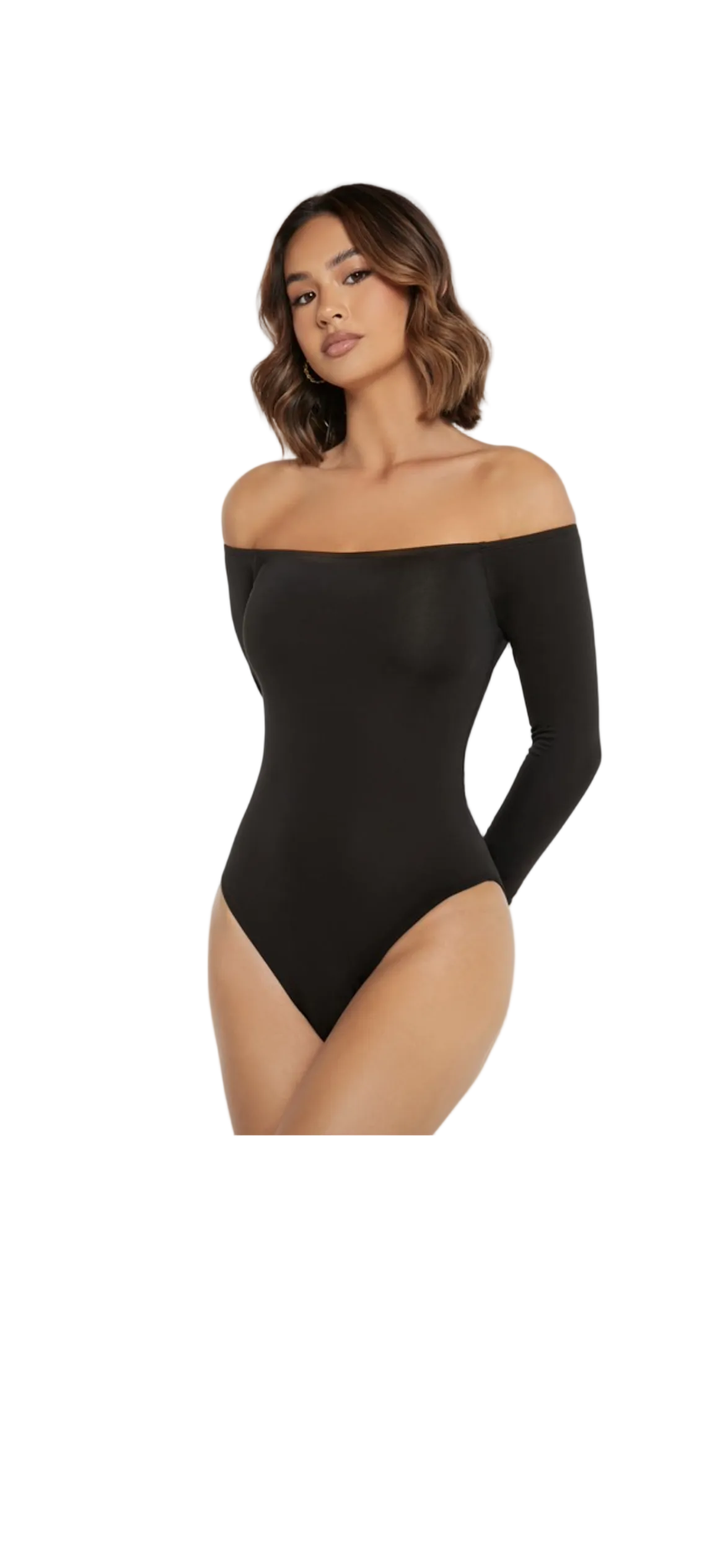 Women’s Solid Off-Shoulder Bodysuit – Chic Spring & Summer Essential