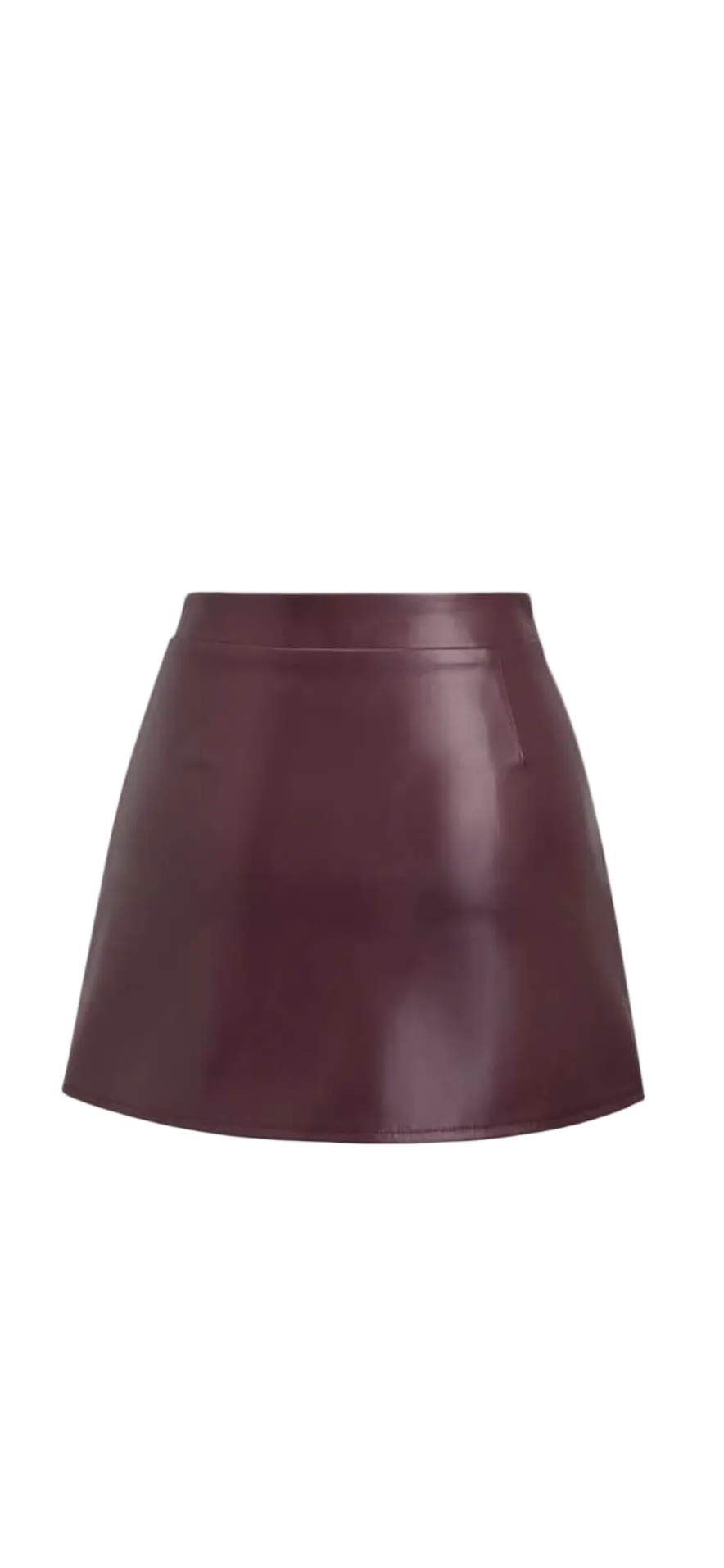 High-Waist PU Leather Skirt