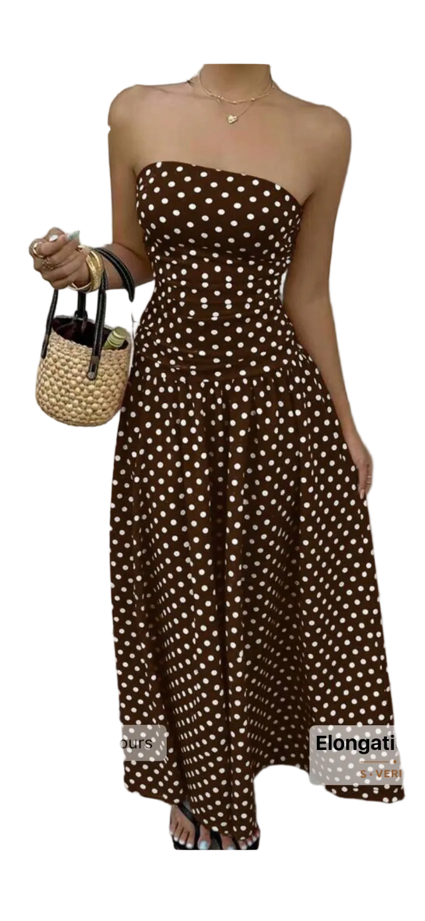 Polka Dot Bandeau Dress