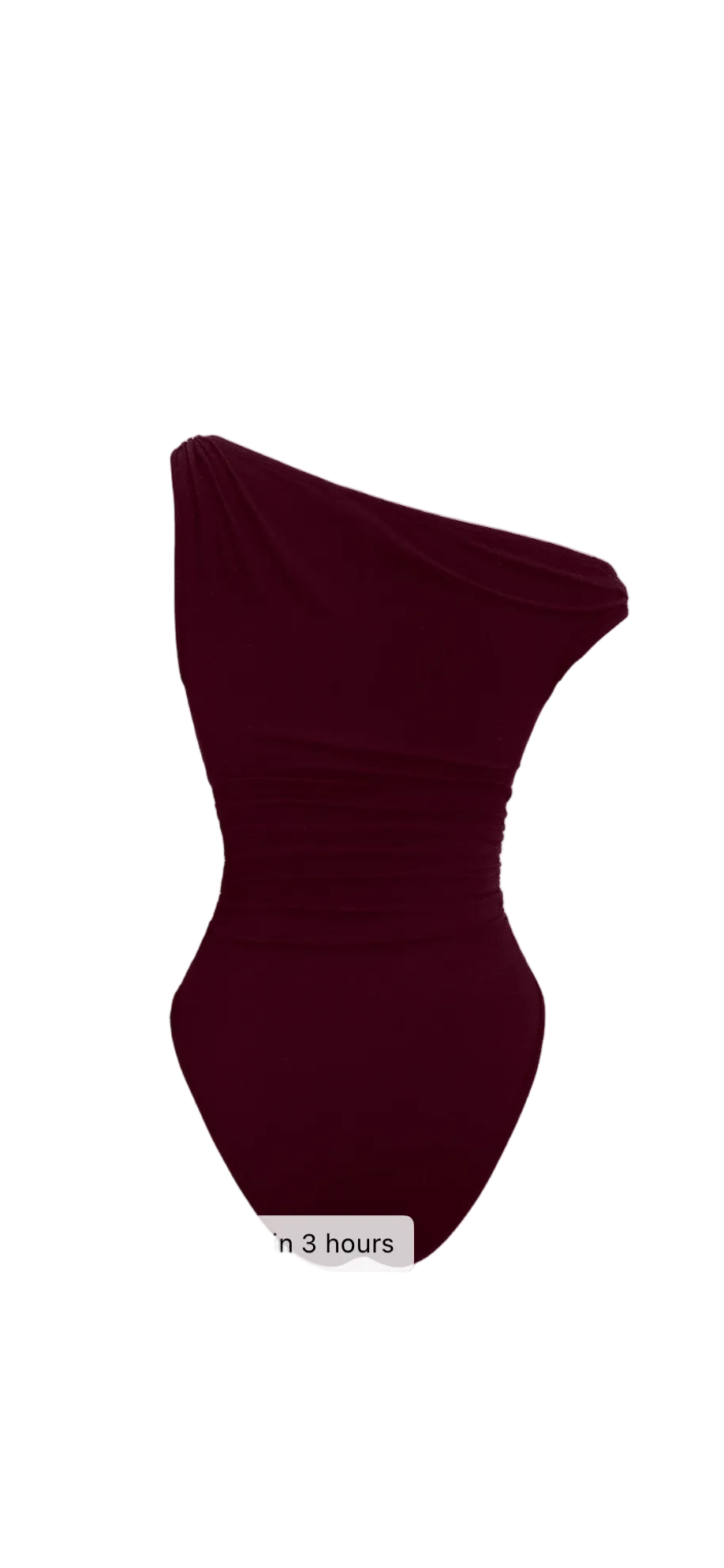 Asymmetric Ruched Bodysuit