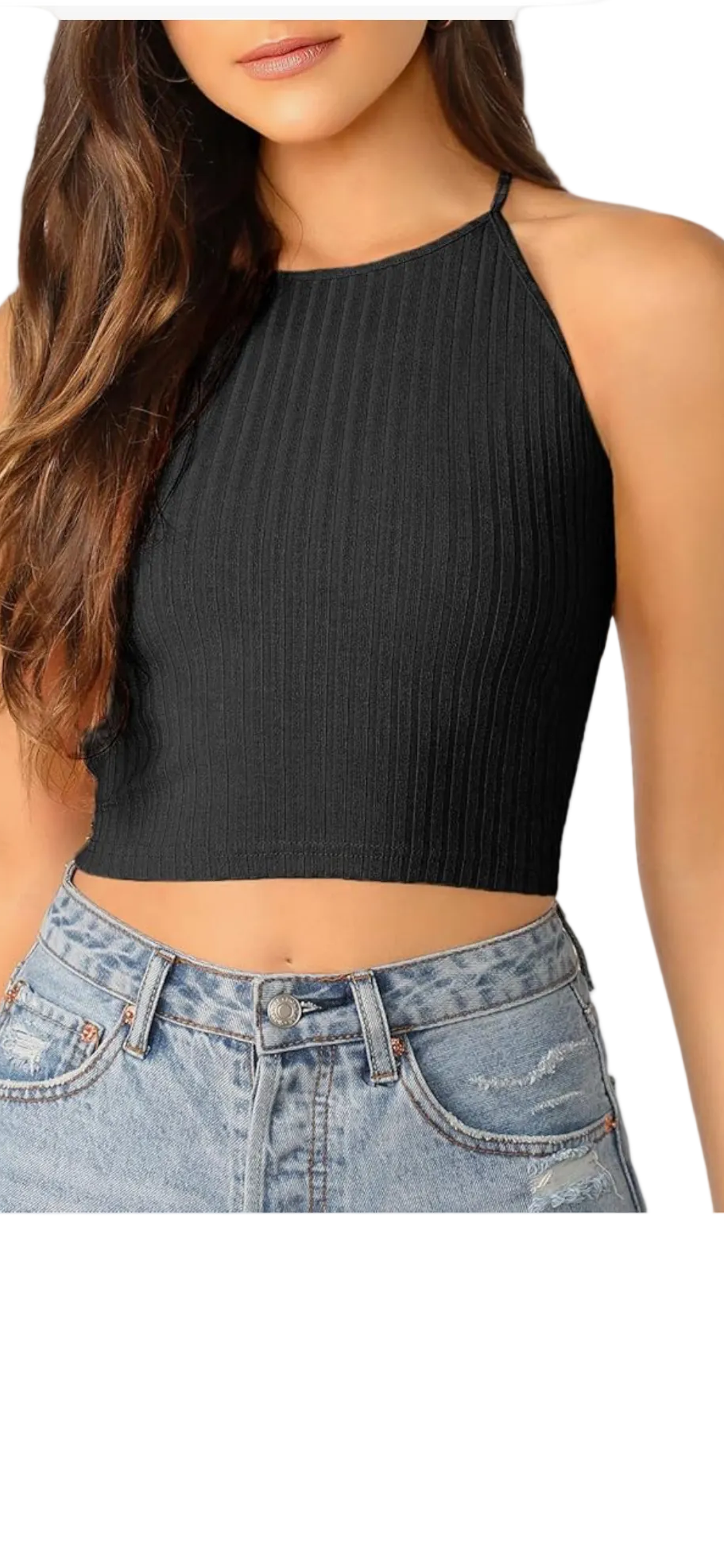 Backless Lace-Up Crop Top