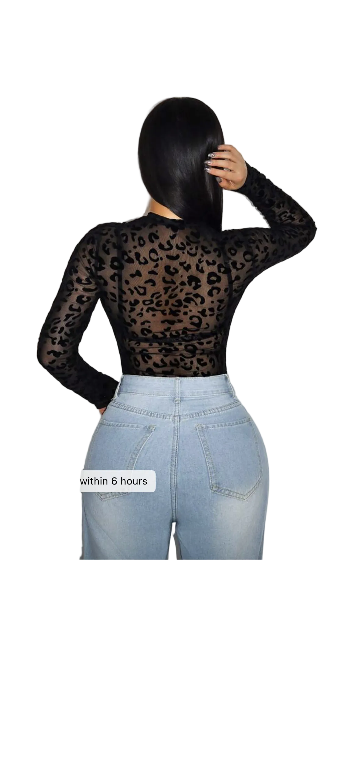 VaVaBold Leopard Print Mesh Bodysuit (Undergarments Not Included) – Sexy Club / Holiday Party Outfit for Women