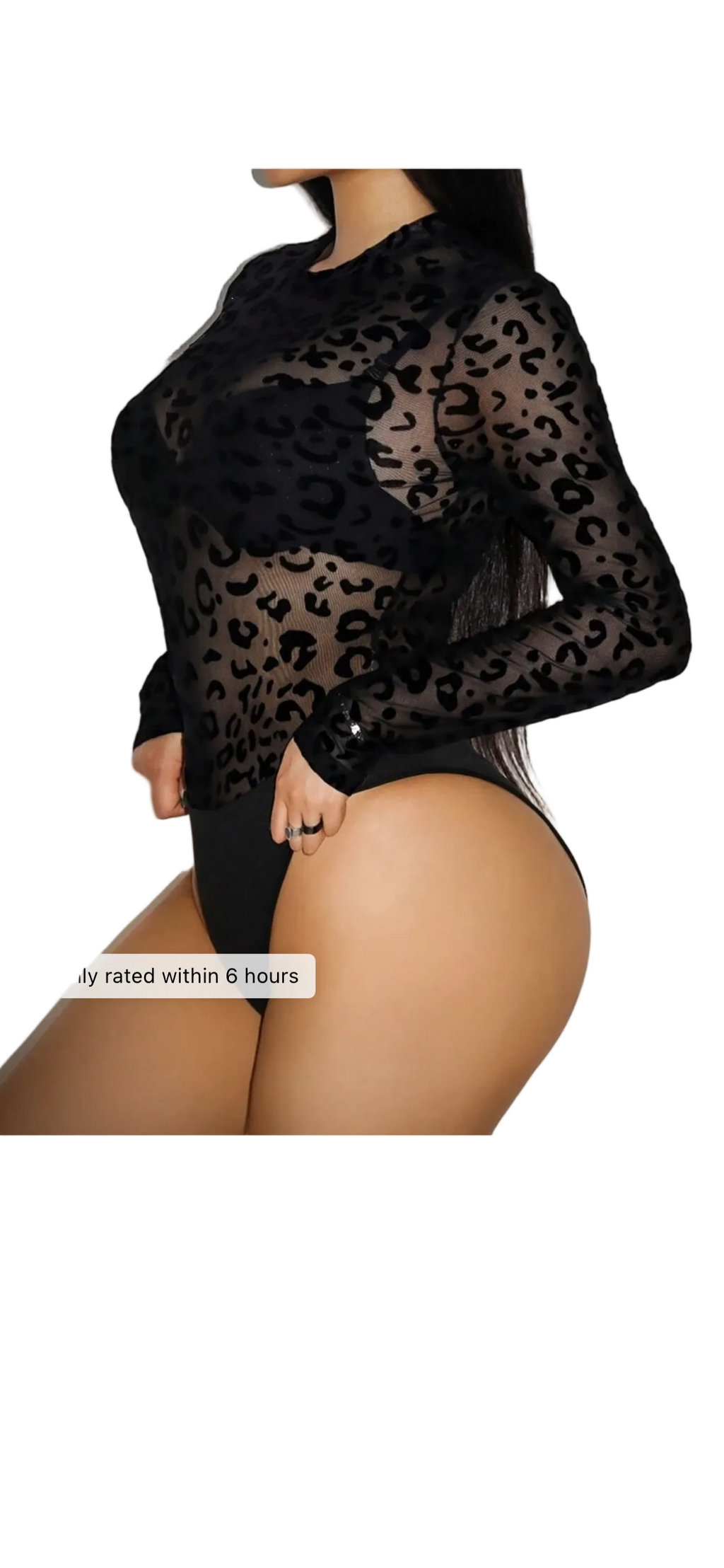 VaVaBold Leopard Print Mesh Bodysuit (Undergarments Not Included) – Sexy Club / Holiday Party Outfit for Women